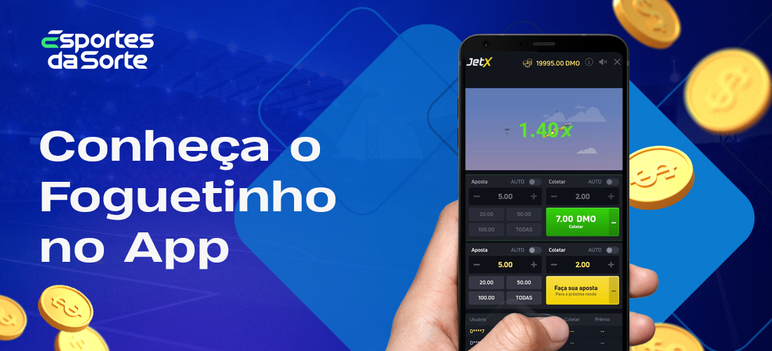 Como os usuários brasileiros do Esporte da Sorte podem jogar Foguetinho no aplicativo móvel