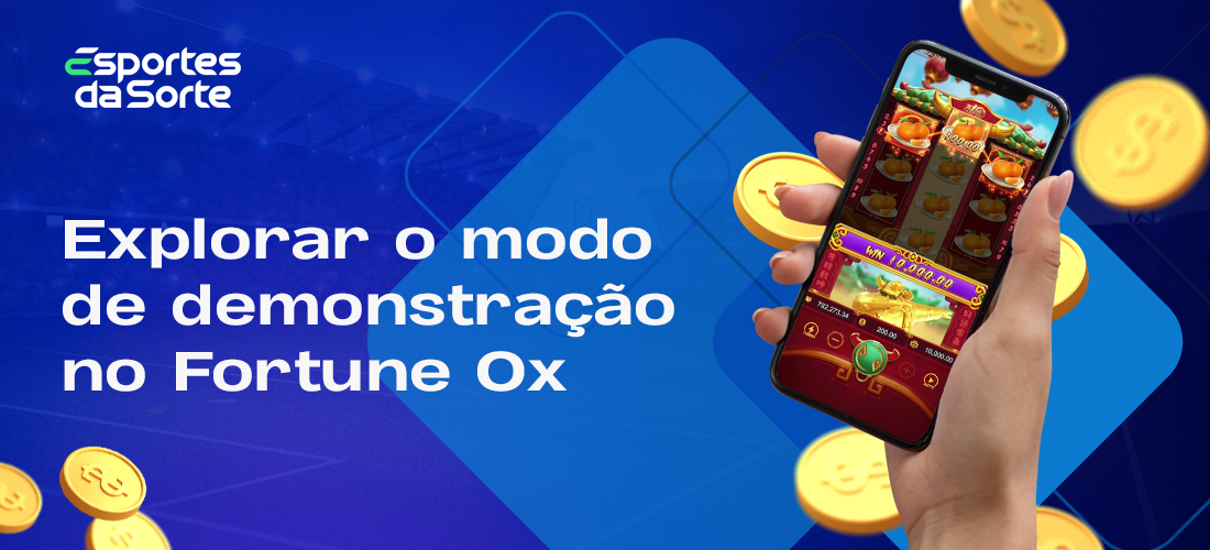 Descrição do modo de demonstração do Fortune Ox no sítio Web do Esporte da Sorte Brasil