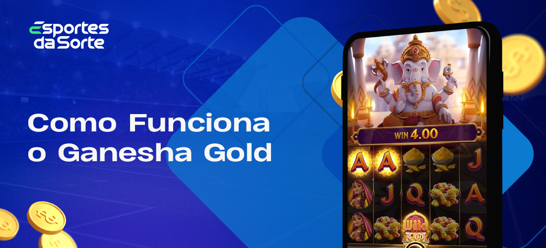 Como funciona o jogo de casino online Ganesha Gold no Esporte da Sorte?