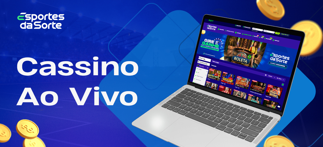Jogos de casino ao vivo disponíveis no site Esporte da Sorte