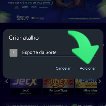 Confirmar a operação