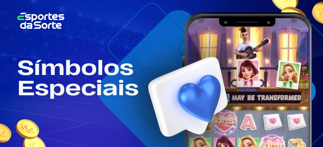 Símbolos especiais e recursos do Reel Love no Esporte da Sorte